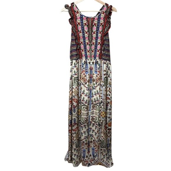 Floral Maxi Dress with Multicolor Design - Picture 3 of 5